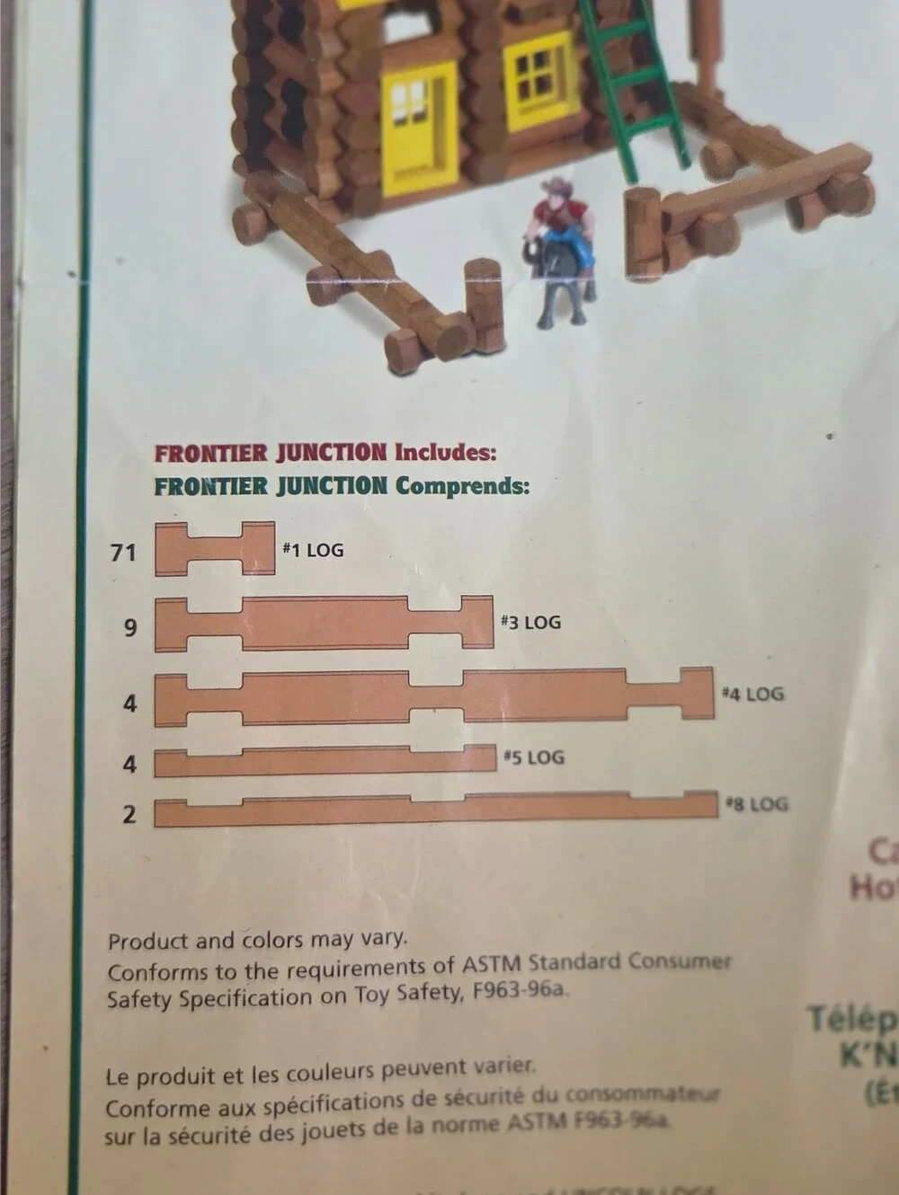 The Original Lincoln Logs Frontier Junction Building Set Canister - Bin 1M